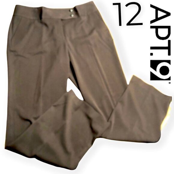 Women’s APT.9 Dark Brown Dress Pants sz 12 - Picture 1 of 7